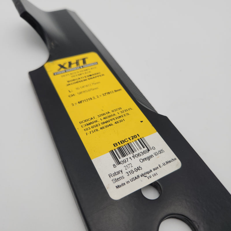 XHT High Lift Notched Mower Blade, 16-1/4 inch Length